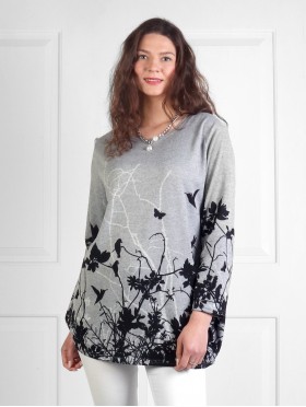 Printed Soft Knitted Light Sweater